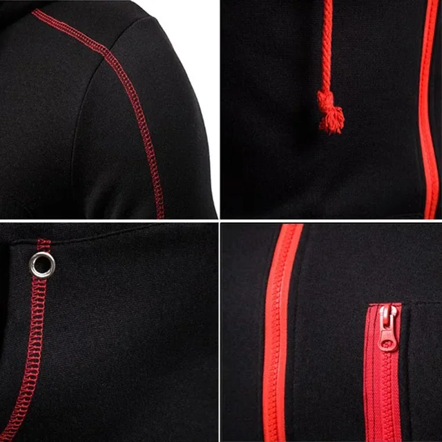 Autumn Winter Popular Mens Tracksuit Zipper Hooded Jacket+Running Pants 2 Piece Set Fast and Furious Print Casual Coat Clothing 6