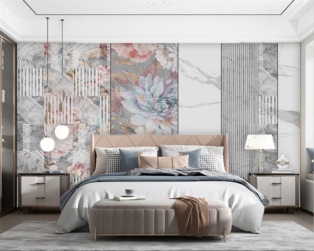 beibehang Customized new modern jazz white marble papel de parede pattern bedroom living room three-dimensional wallpaper johannes enders jazz baltica ensemble one for three 1 cd