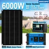 6000W Off-Grid Solar Kit with 800W Panel & Inverter 12V/24V-110V/220V for Home, Camping, RV 12V Battery System 100A Controller