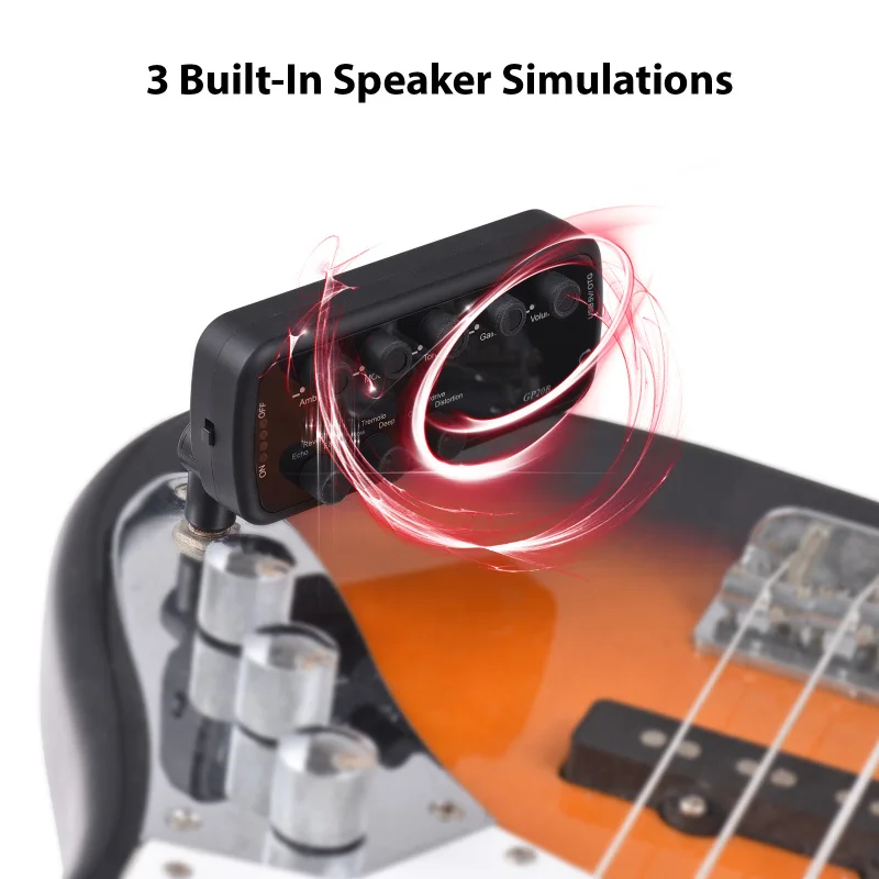 Guitar Amplifier Portable Headphone Mini Amp Plug and Play for Electric Guitar Musical Instrument OTG Internal Recording