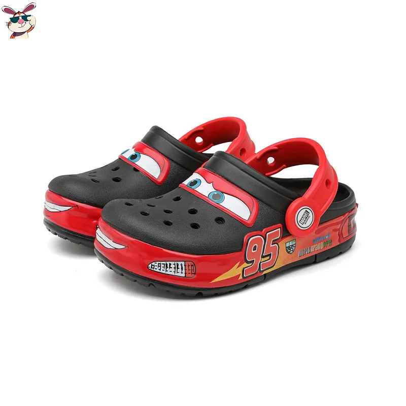 thumbnail image 1 of Car 95 Lightning Mcqueen Sandals Parent Child Hole Shoes Clogs Children's Shoes In Summer Wear Two Non Slip Beach Shoes Gift, 1 of 4