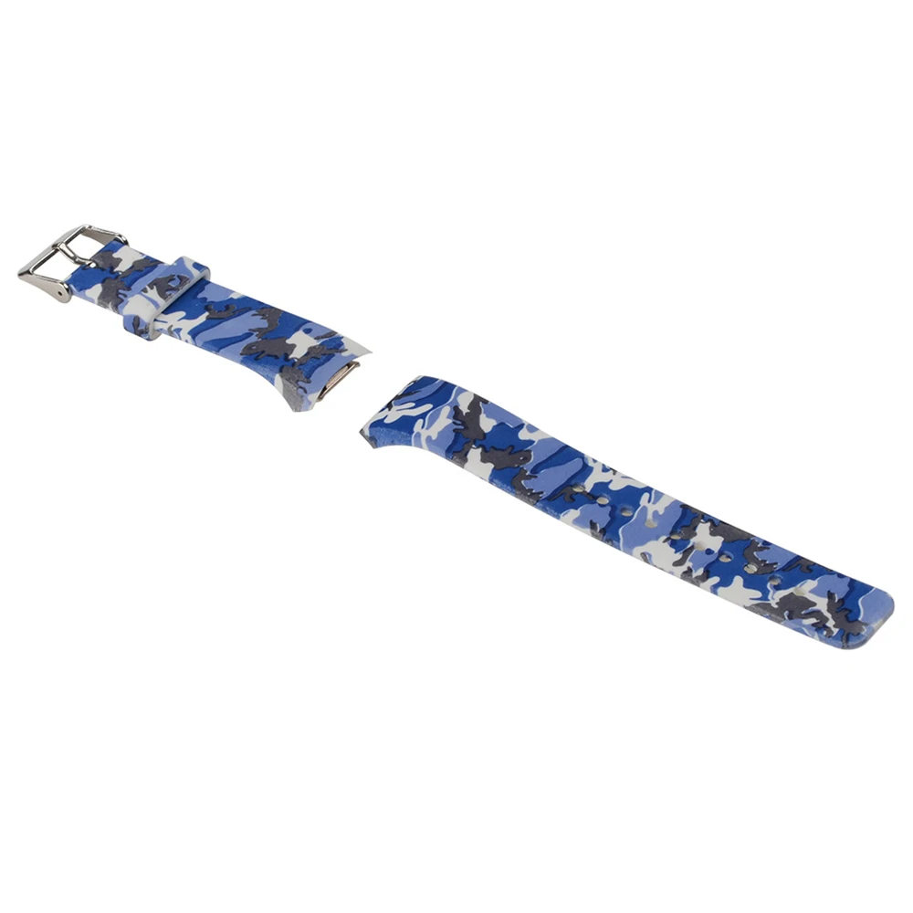 

Silicone Watchband for Samsung Gear S2 R720 Replacement Bracelet Band Strap for Smart Watch SM-R720 Camouflage Blue