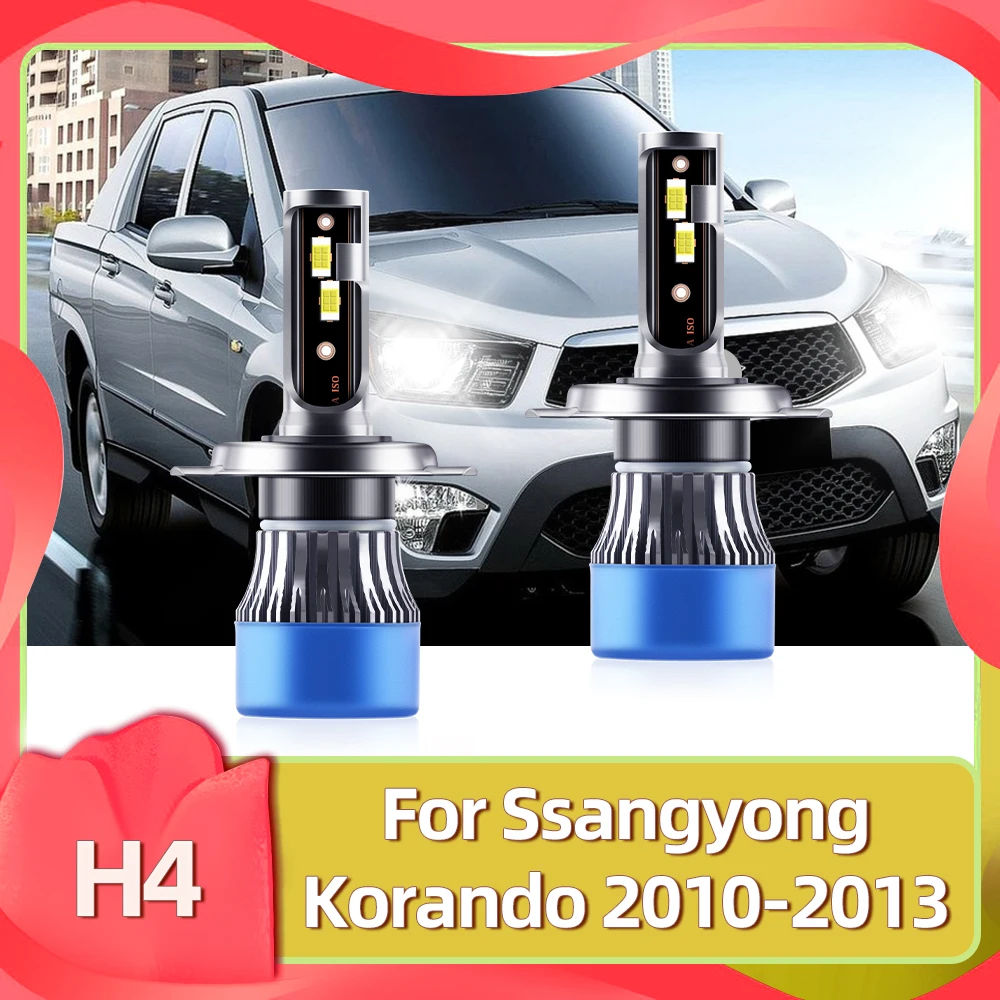 

Roadsun Led 110 Вт 15000LM H4 Автомобильная фара лампа яркая автомобильная лампа для Ssangyong Korando 2010 2011 2012 2013 Белый налобный фонарь Замена