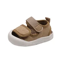 Baby Sandals Soft Flexible Little Kids Sport Sandals Summer Baby Boy Girl Beach Shoes Toddler Close-toed Sandals Khaki, White 5