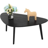 Wood Coffee Table Small Oval Coffee Tables Mid Century Modern Chic for Small Spaces Living Room Rustic Boho Accent 1