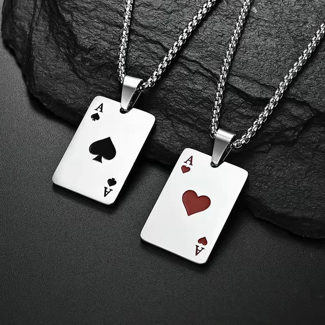 Amazon.com: Alilang Crystal Rhinestone Ace of Spades Royal Flush Playing  Cards Vegas Good Luck Pendant Necklace : Clothing, Shoes & Jewelry