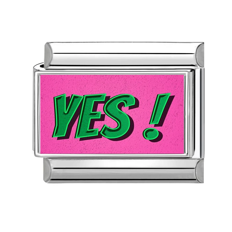 Fashion English Words Letters Colored Italian Link Fit 9mm Stainless Steel Bracelet Making DIY Charm Jewelry Gift Dropshipping Sb328a1cc171041d3bd9a5d3a2eaebc71h