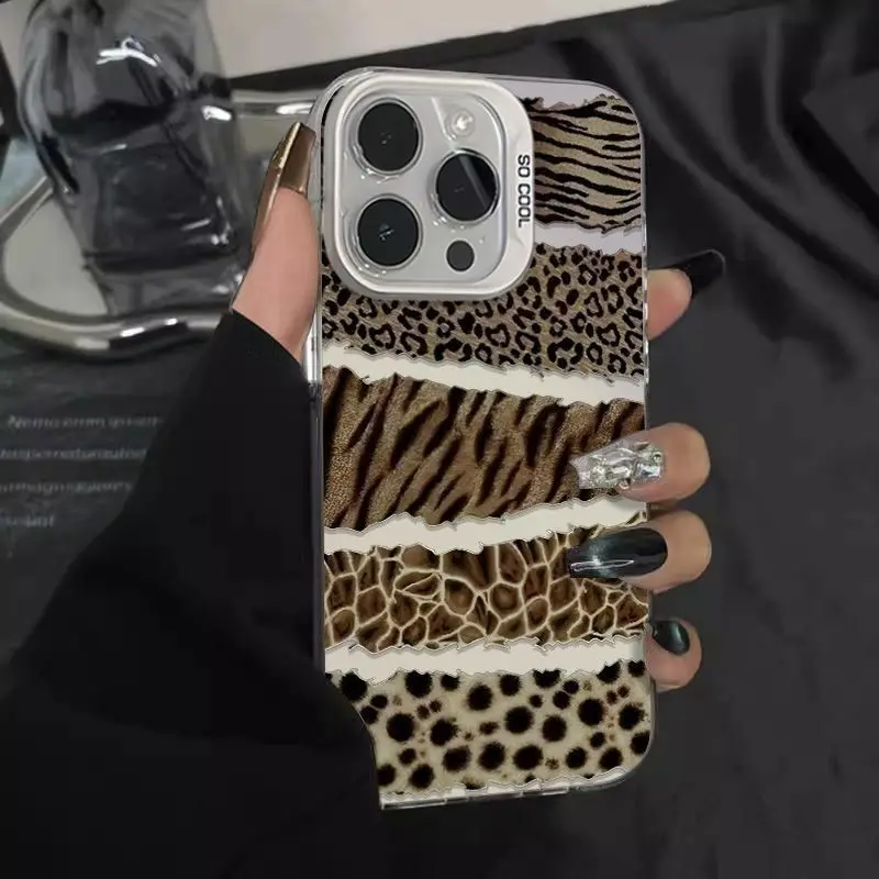 Luxury Brown Leopard Y2K Phone Case - Chic Animal Print Back Cover