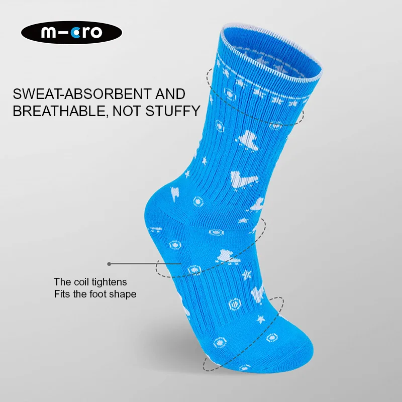 Step Up Your Child's Skating Game with Swiss Micro Children's Roller Skating Socks-Breathable, Thickened, Anti-slip Long Socks