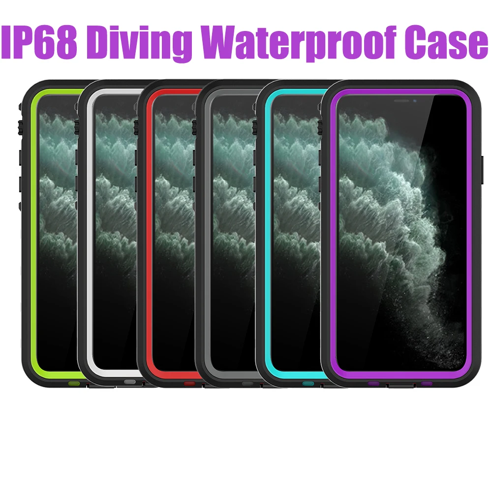 cell phone belt pouch IP68 Waterproof Case for Coque iPhone 13 12 Pro Max on iPhone 11 11Pro X Xs Xr Water Proof Cover Sport 360 Protect iPhone12 Mini phone pouch for ladies