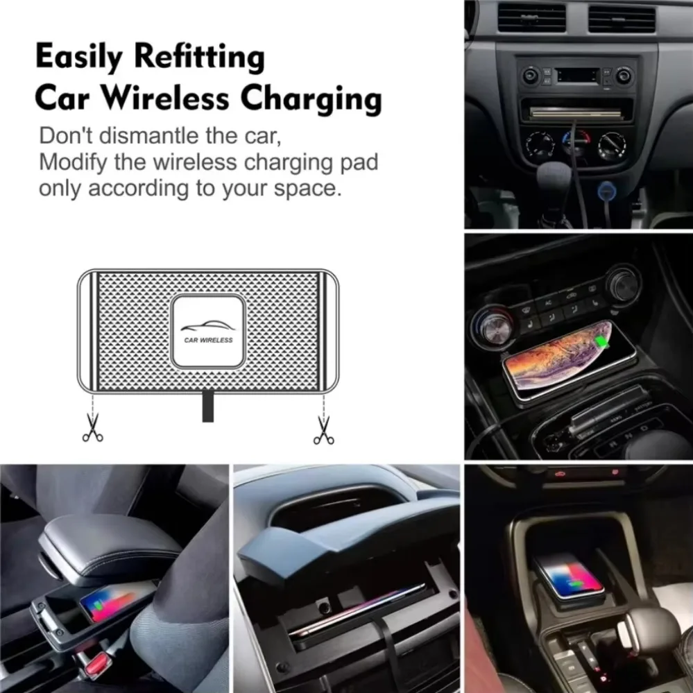 USB C PD 2 In1 Fast Car Wireless Charger Pad Stand Car Phone Holder Mount Wireless Charging Station for iPhone 16 Xiaomi Samsung
