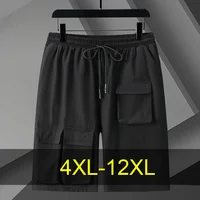 Summer Cargo Shorts Men 12XL Plus Size Shorts Fashion Casual Short Pants Male Summer Elastic Waist Shorts Big Size 12XL 1