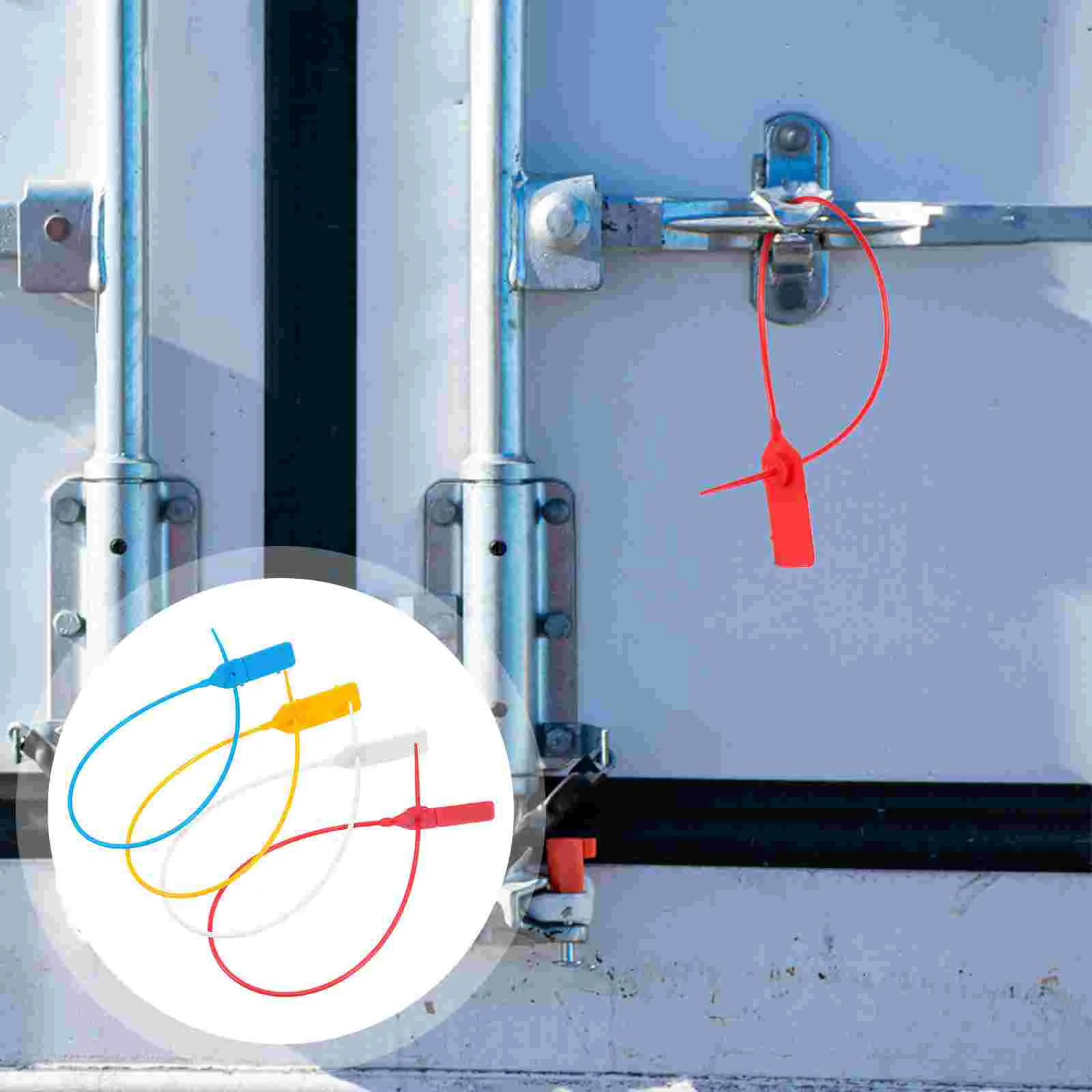 

48 Pcs Seal Labels Self-Locking Seals Shipping Tamper Proof Tie Plastic Security Steel Sheet Tags