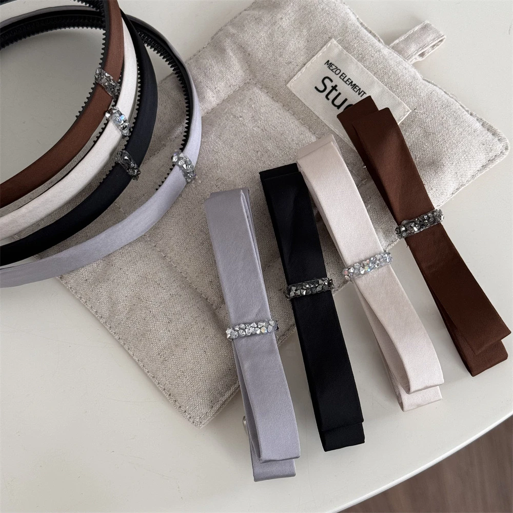 Korean Sle Simple Anti-Slip Toothed Hairband  Knot Spring Clip Ele Retro Hair Accories for Autumn And Winter