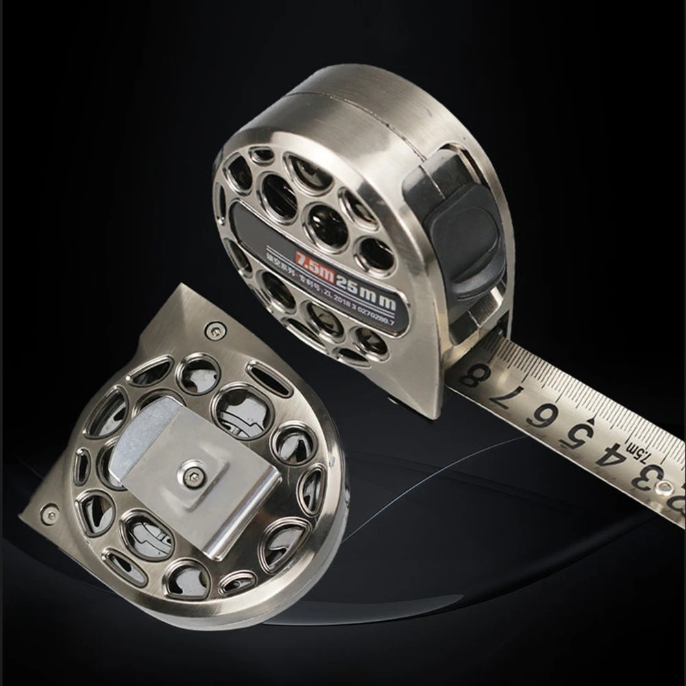 

Измерительная рулетка 3/5/7, 5 м, Метрическая линейка из нержавеющей стали, антикоррозийная Выдвижная линейка, полый дизайн, деревообрабатывающий измерительный инструмент