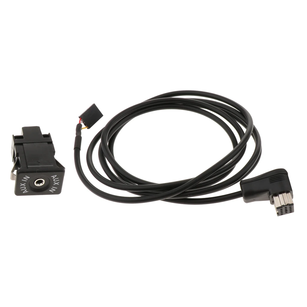 Car USB AUX Switch Socket with Wire Harness Cable Adapter for