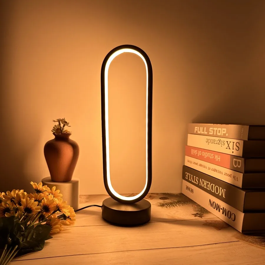 1PC Lamp bedroom Modern Ring Lamp Living Room Thre...