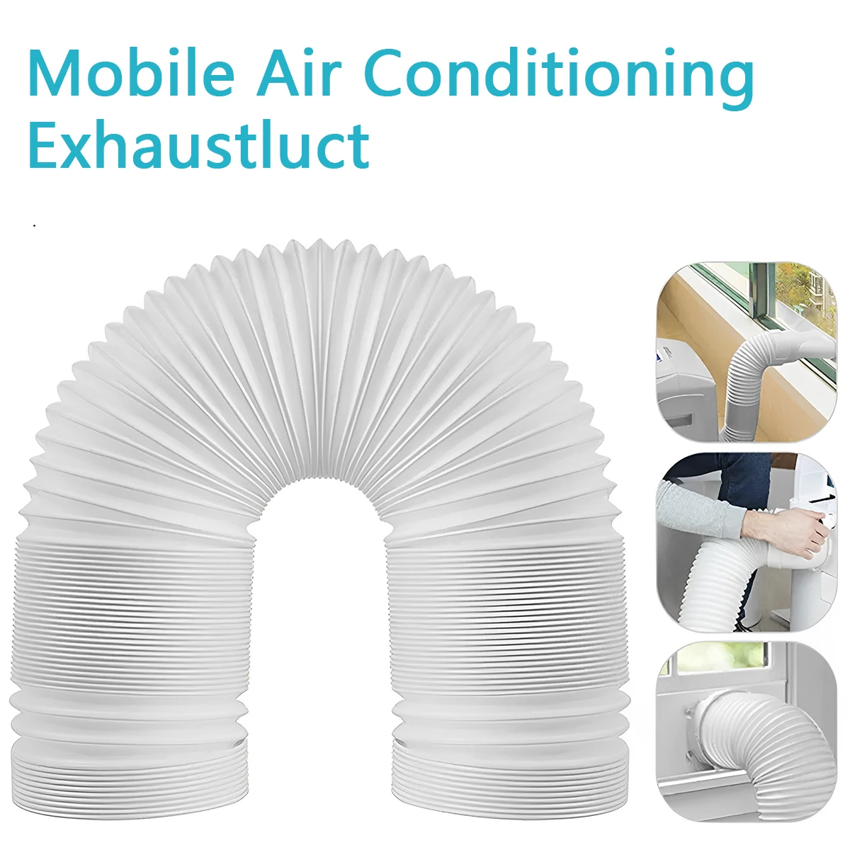 

Air Conditioner Hose 360° Bendable Air Conditioner Exhaust Hose 3 Meter Durable AC Pipe Duct Extension Exhaust Hose AC Exhaust