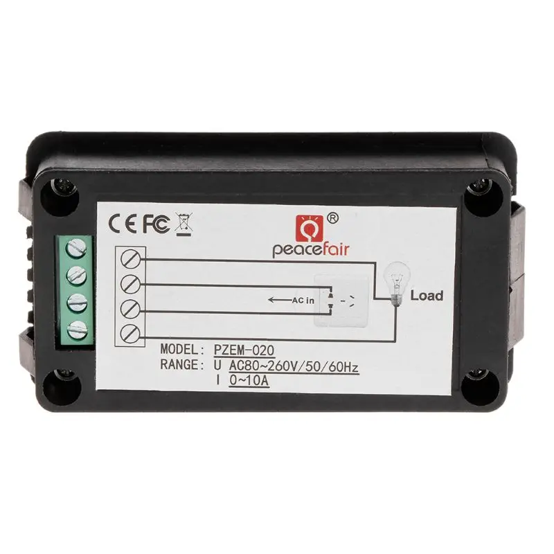 

6-In-1 Digital Energy Meter with Current 80~260V 110V 220V