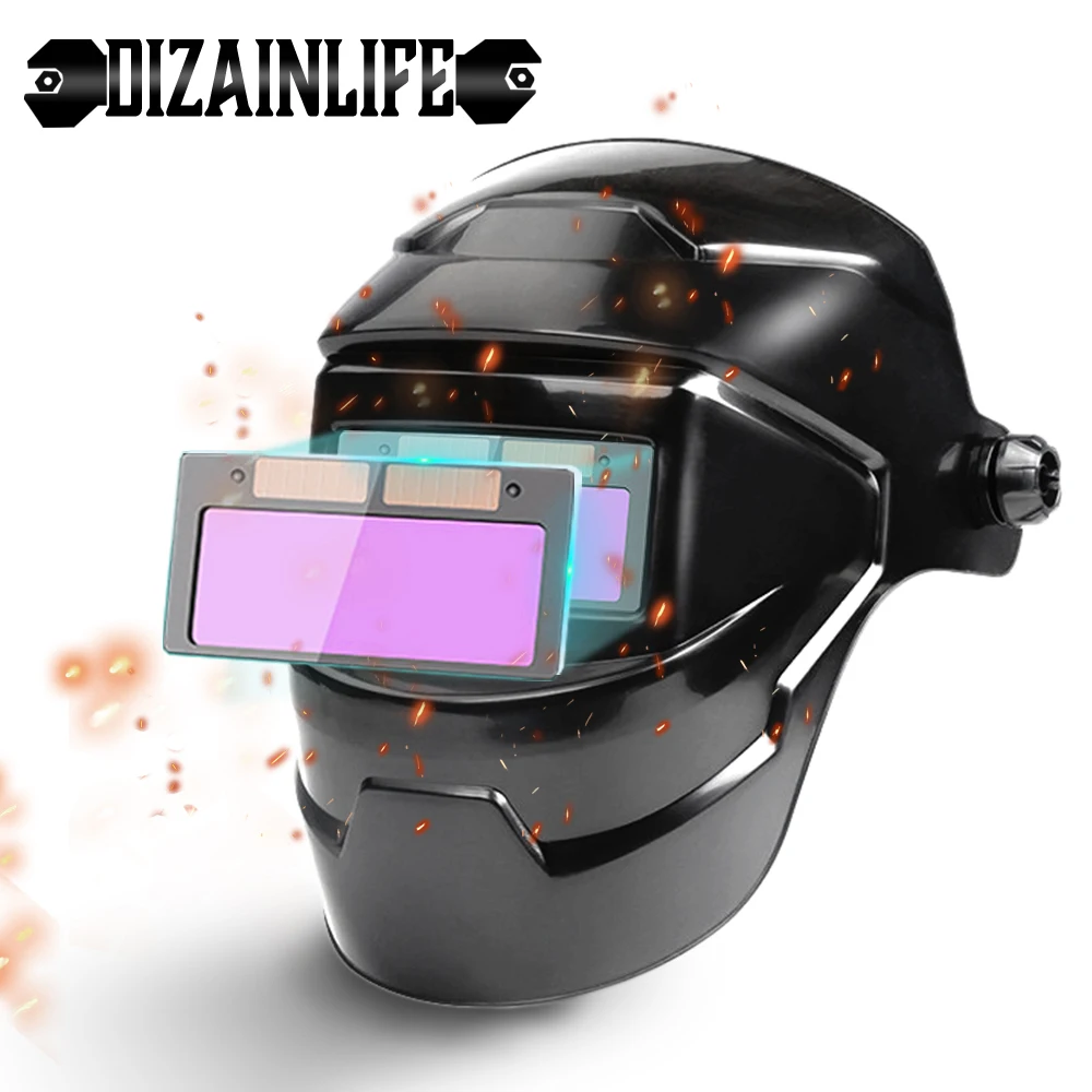 Variable Light Welding Helmet Welder Mask Chameleon View Color Solar