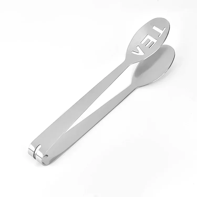 Stainless Steel Thicken Tea Bag Clip Tongs Teabag Squeezer Tea Leaf Strainer Holder Grip Spoon Mini Sugar Clip Anti-hot Clamp