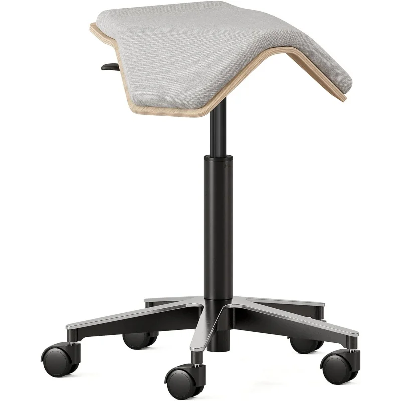 

Chair ILOA Plus - Ergonomic Rolling Stool for Healthy Posture and Sustainable Style - Height Adjustable Stool with Birch