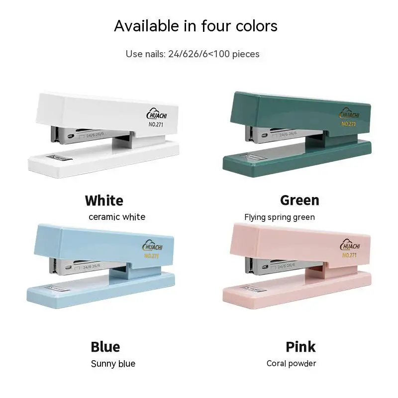 Desk Binding Paper Stapler Book Binder Durable Colors Stationery Office Accessories Fashion Office & School Supplies push stapler,hand stapler,metal stapler,rotary stapler,dual mode stapler,rotatable stapler
