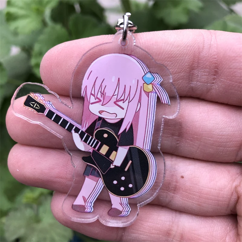 Anime Bocchi The Rock Star Keychain with Bell Kawaii Characters Acrylic  Pendant Keyring Collections - AliExpress