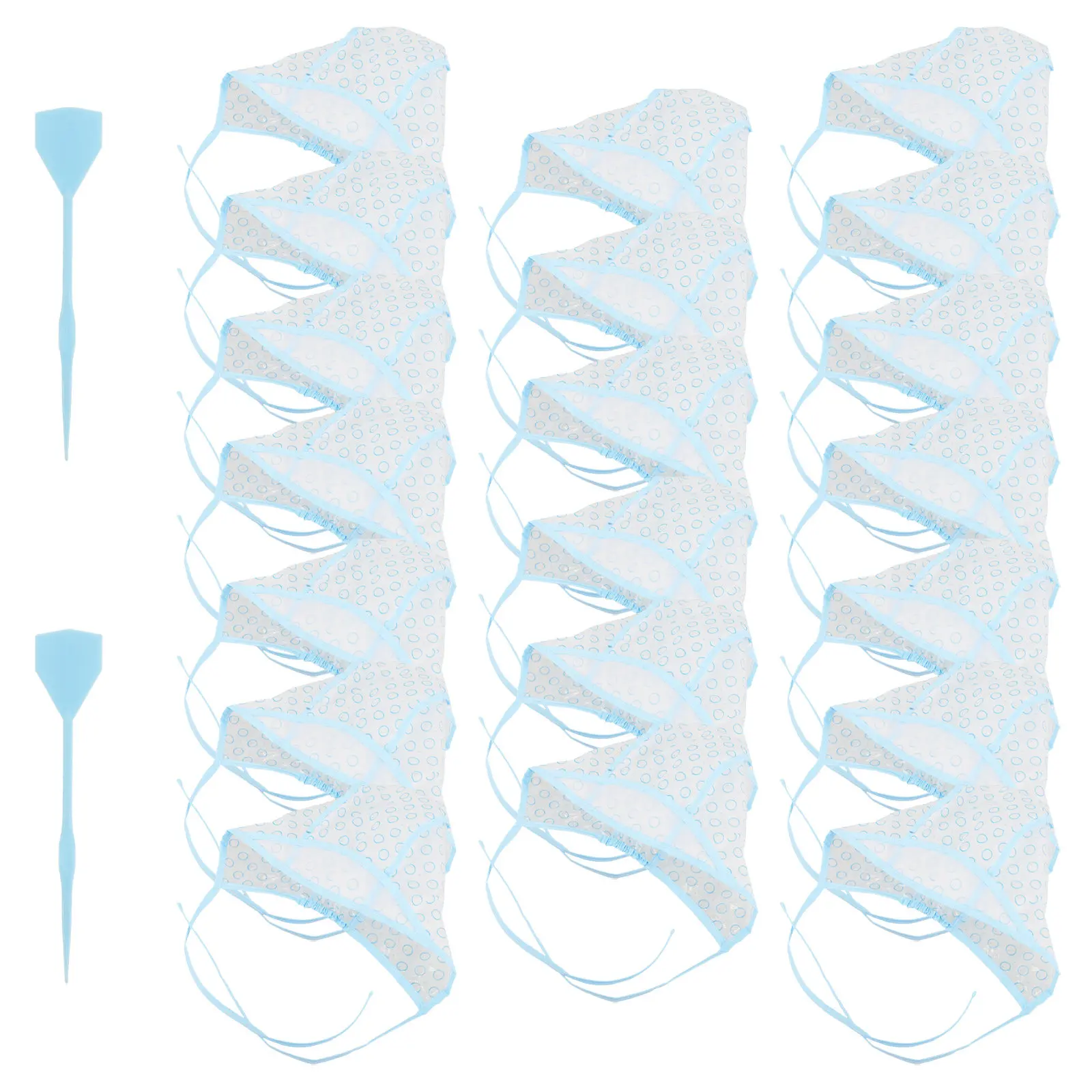 22개 헤어 염색 캡 세트 고품질 일회용 컬러링 모자 하이라이트 틴팅용 피부 접촉 방지 살롱급 헤어