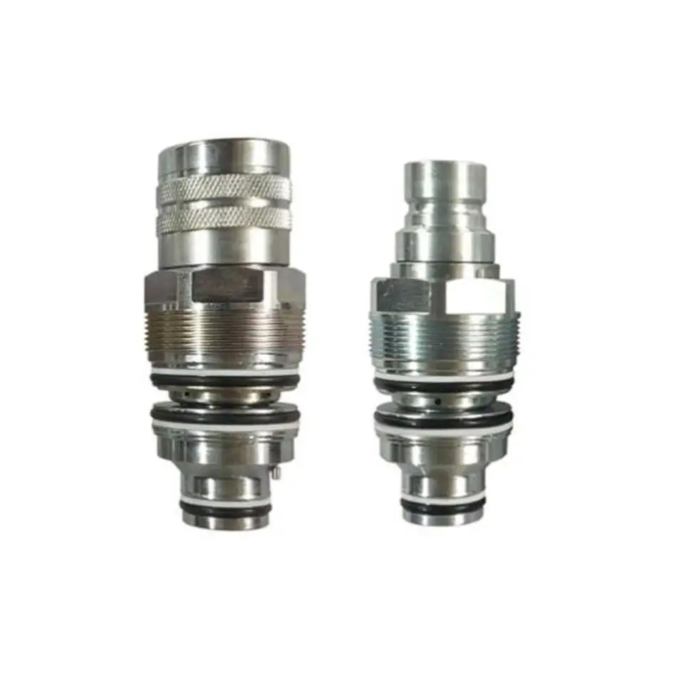 

1set Steel 6680018 6679837 Female/Male Flat Hydraulic Coupling For Bobcat Old Version Thread Outer Diameter 46mm