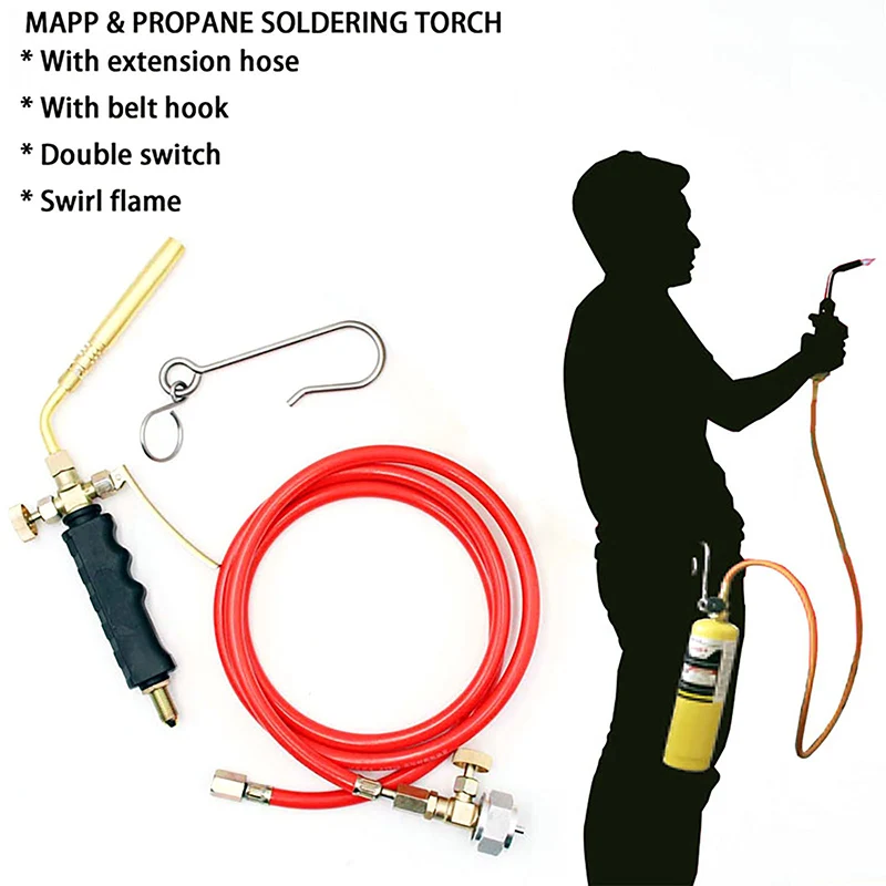 Flamethrower Torch High Temperature Welding Gun With 1.6M Hose Hook Propane Cylinder Welding Maintenance