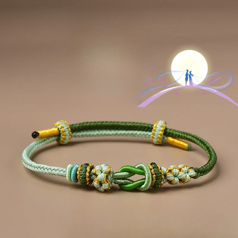 DIY Adjustable Braided Red Rope Bracelets Women's Partially Prepared Products Wearable Beads Couple's Zodiac Year Rope Chain 1