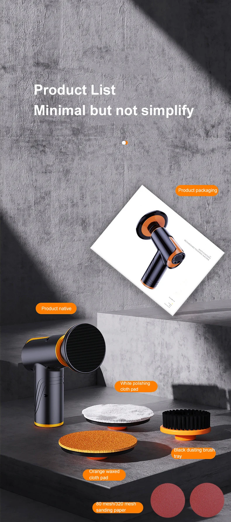 100W Polishing Machine Mini Wireless Car Wax Polisher Portable Buffing Machine Rechargeable Polisher