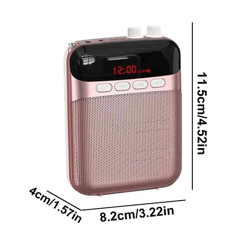 Rechargeable Voice Amplifier For Teachers Pa System Speaker With Clear Sound Long Battery Life Adjustable Strap For Teaching