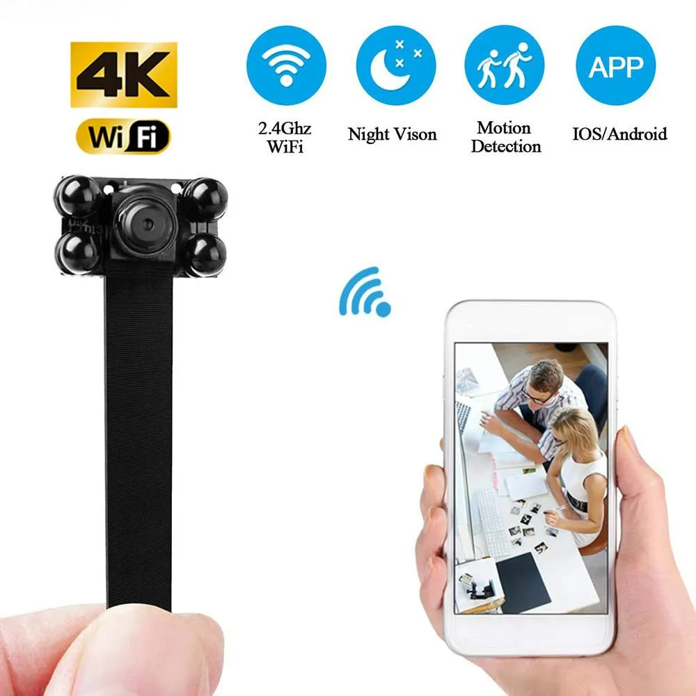 HD 4K ip webcam DIY Portable Mini Wireless WiFi Came Night vision Remote View P2P/AP Network Micro Cam Security Surveillance | Электроника