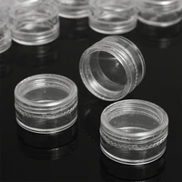 50pcs 5g Sample Clear Cream Jar Mini Cosmetic Bottles Containers Transparent Pot For Nail Arts Small Clear Can Tin For Balm 2