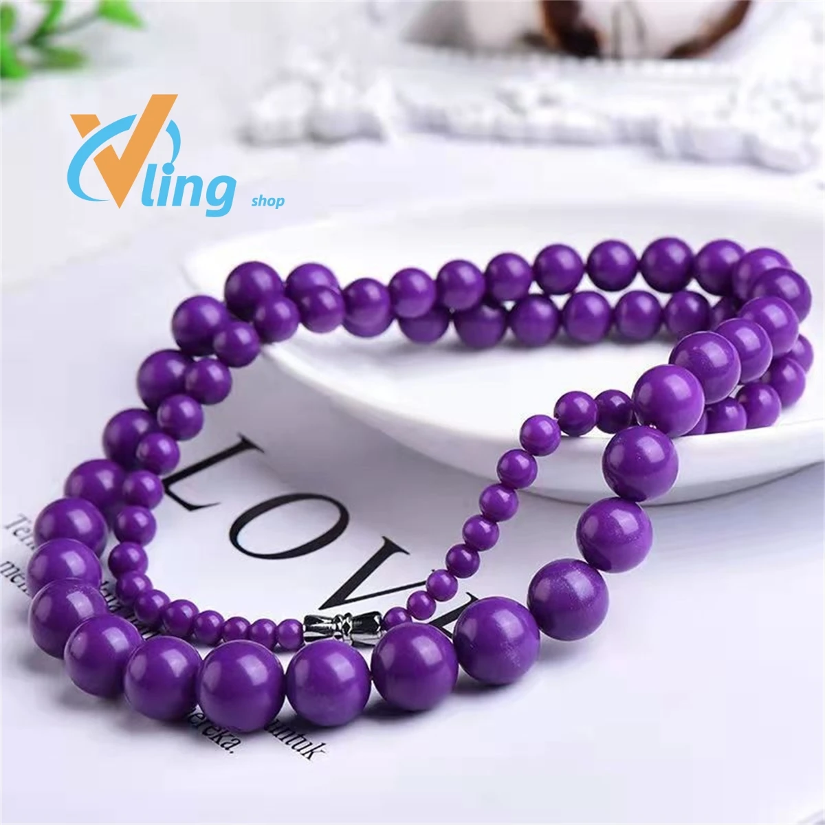 

Purple Cloud Mother Pagoda Chain Women's Taro Purple Jade Necklace Buddha Pearl Jade Jewelry Simple VersatileFashion Gift Charm