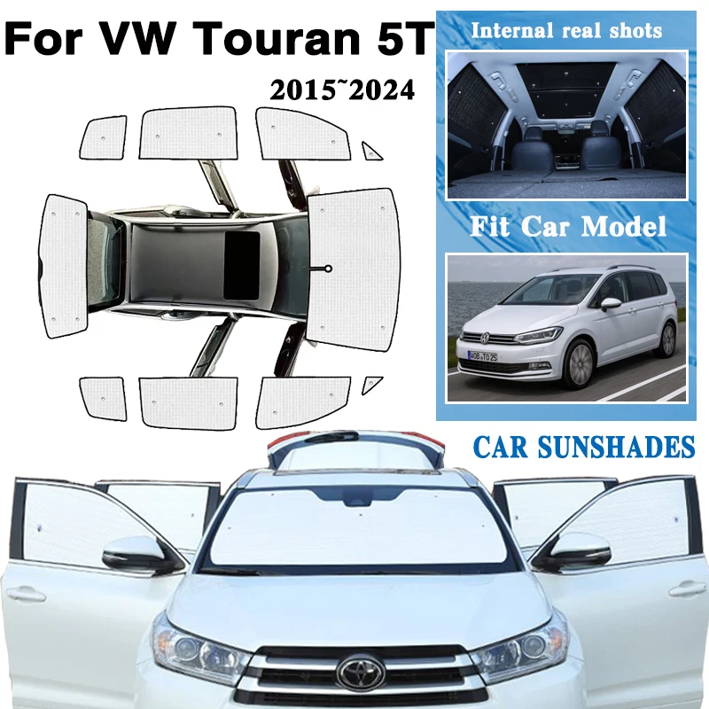 X-Shades Protisluneční Přesné Boční Clony Do Auta VW Touran II 2015 Cerne 2 Ks