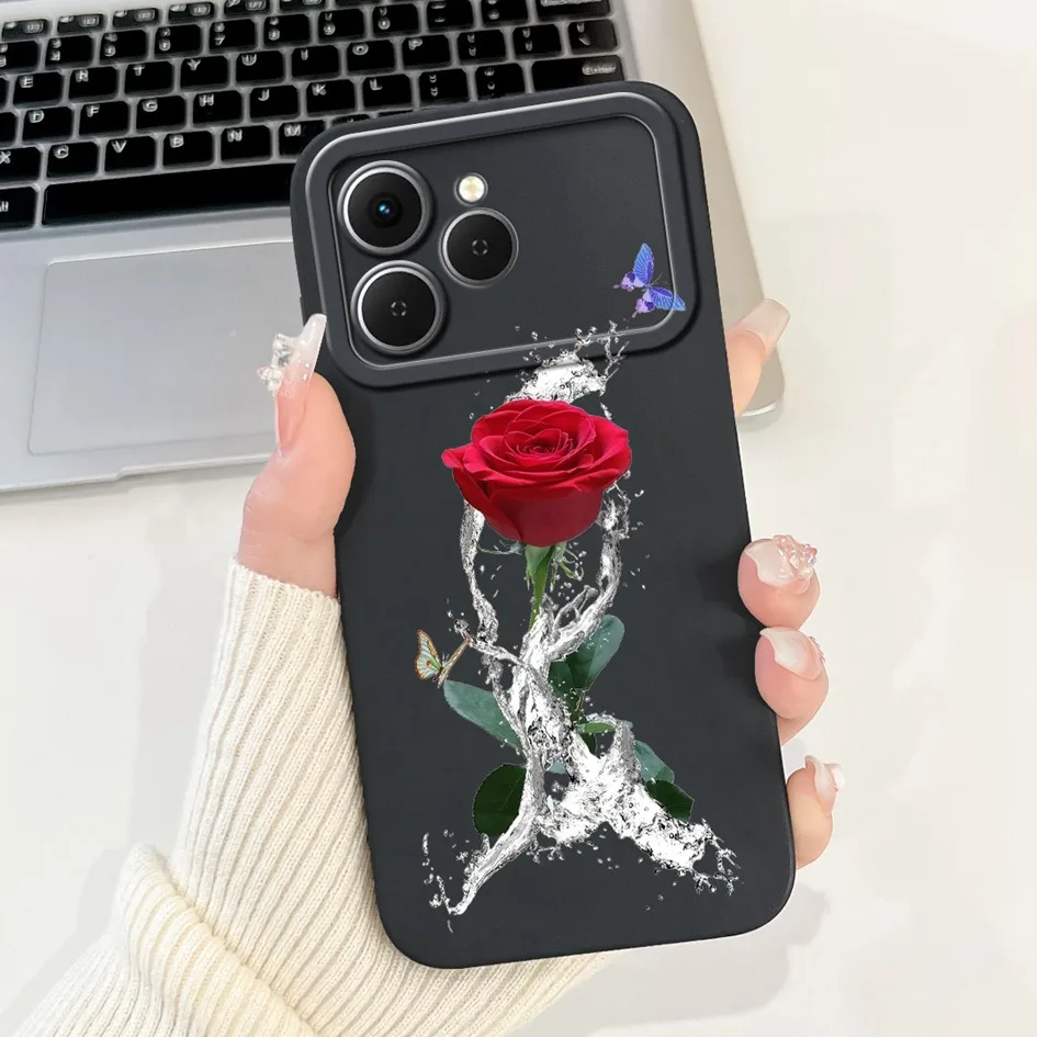 Tecno Spark 40 Cartoon Space Silicone Phone Case with Camera Protection