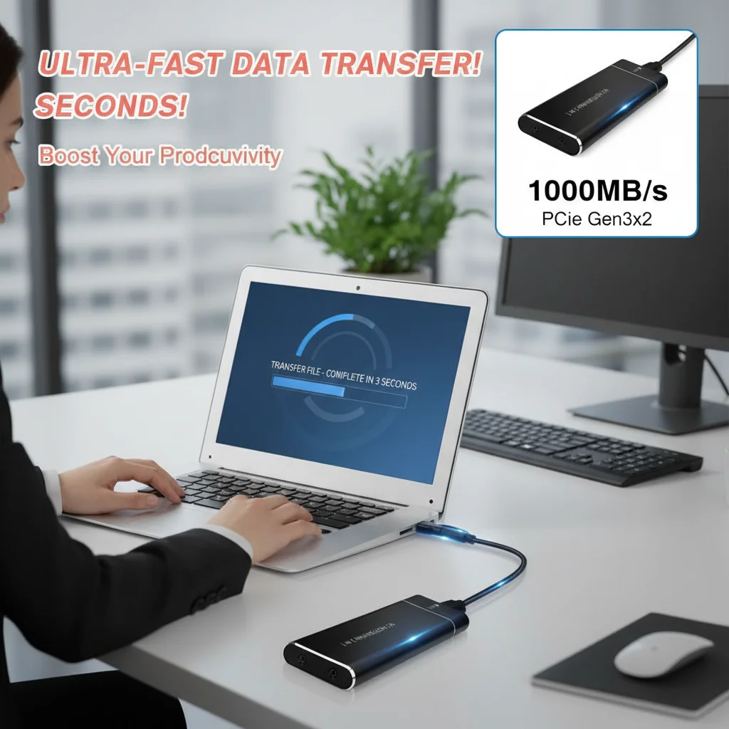 M2 SSD 케이스 M.2 NVMe SATA SSD 외장 어댑터 10Gbps USB 3.1 타입 C 듀얼 프로토콜 외장 케이스 M 및 B&M 키 지원