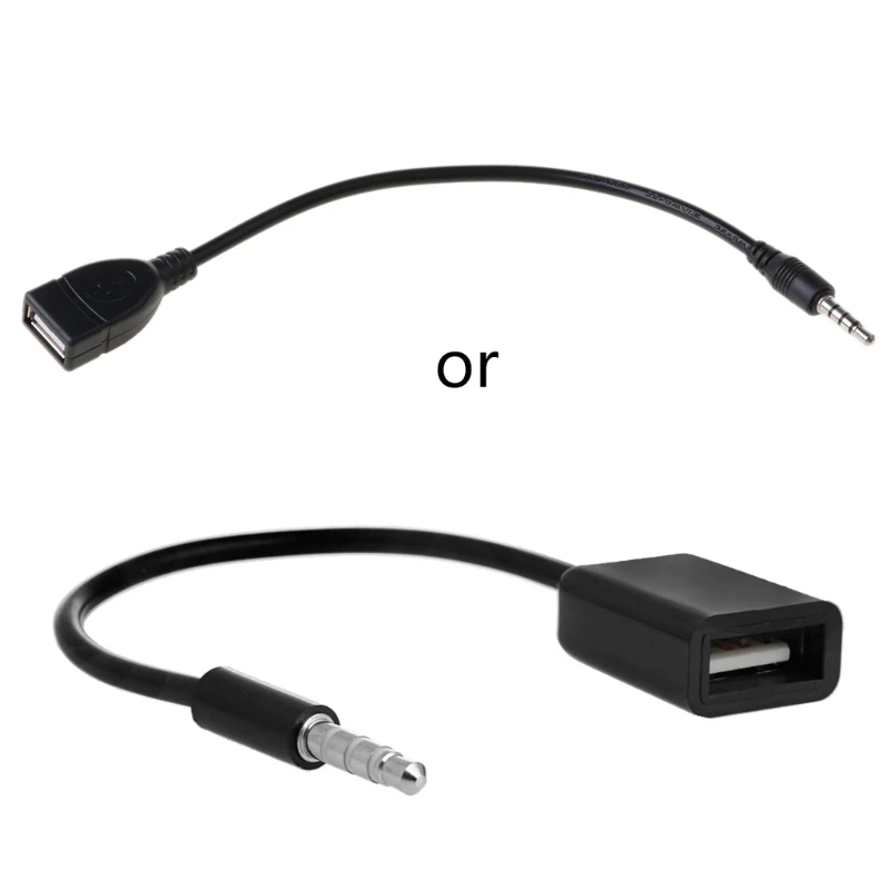 USB to 3.5mm Adapter Audio Earphone Converter 3.5mm Audio Adapter Audio Headphone Adapter Portable 3.5mm to USB Converter Cable Connect to the Aux Interface of the Car Car and U Disk