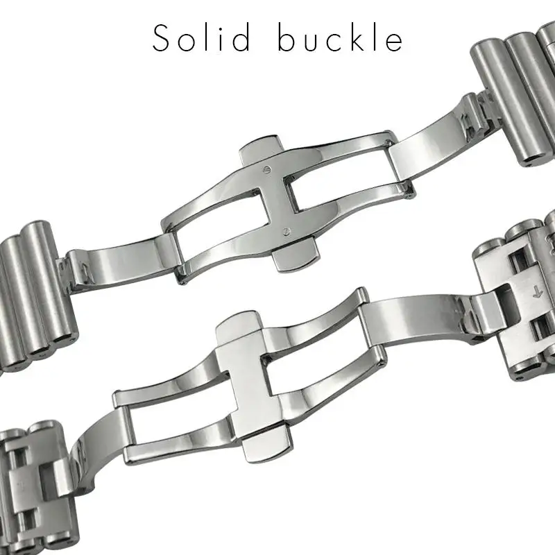 SCHIK 316L High Quality Stainless Steel Watch Band 22mm Fit for Breitling 42mm Dial Bracelet Chronomat B01 Silver Metal Watch