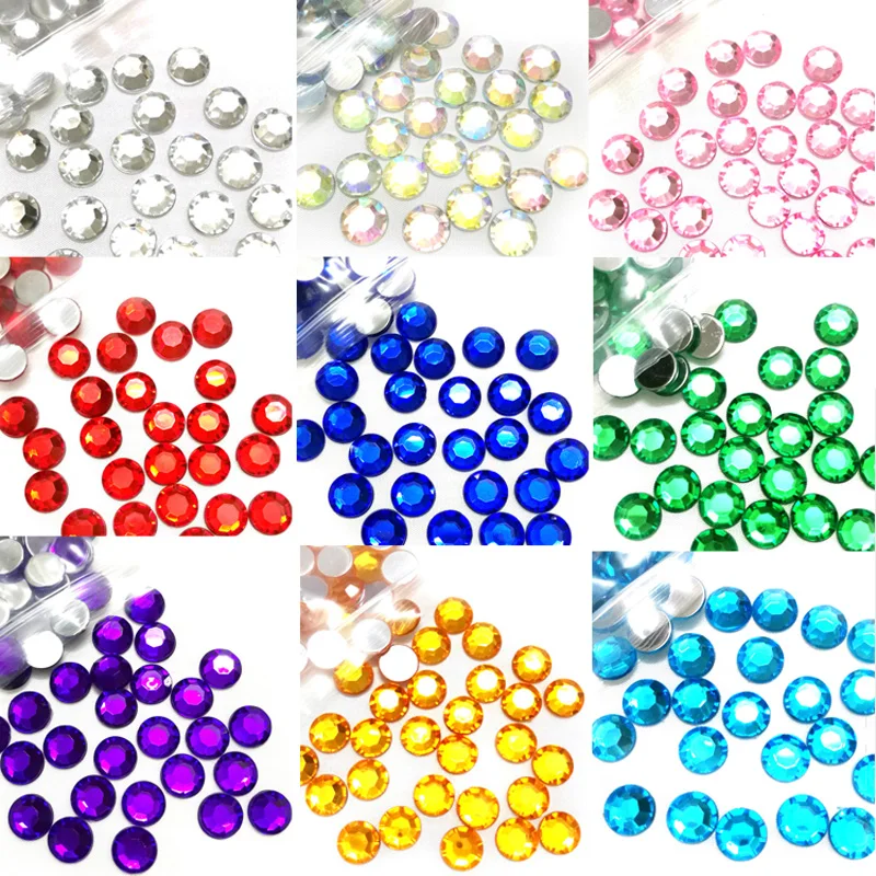 300 Gemme Cristallo AB Colorate - Strass Con Retro Piatto Per Artigianato
