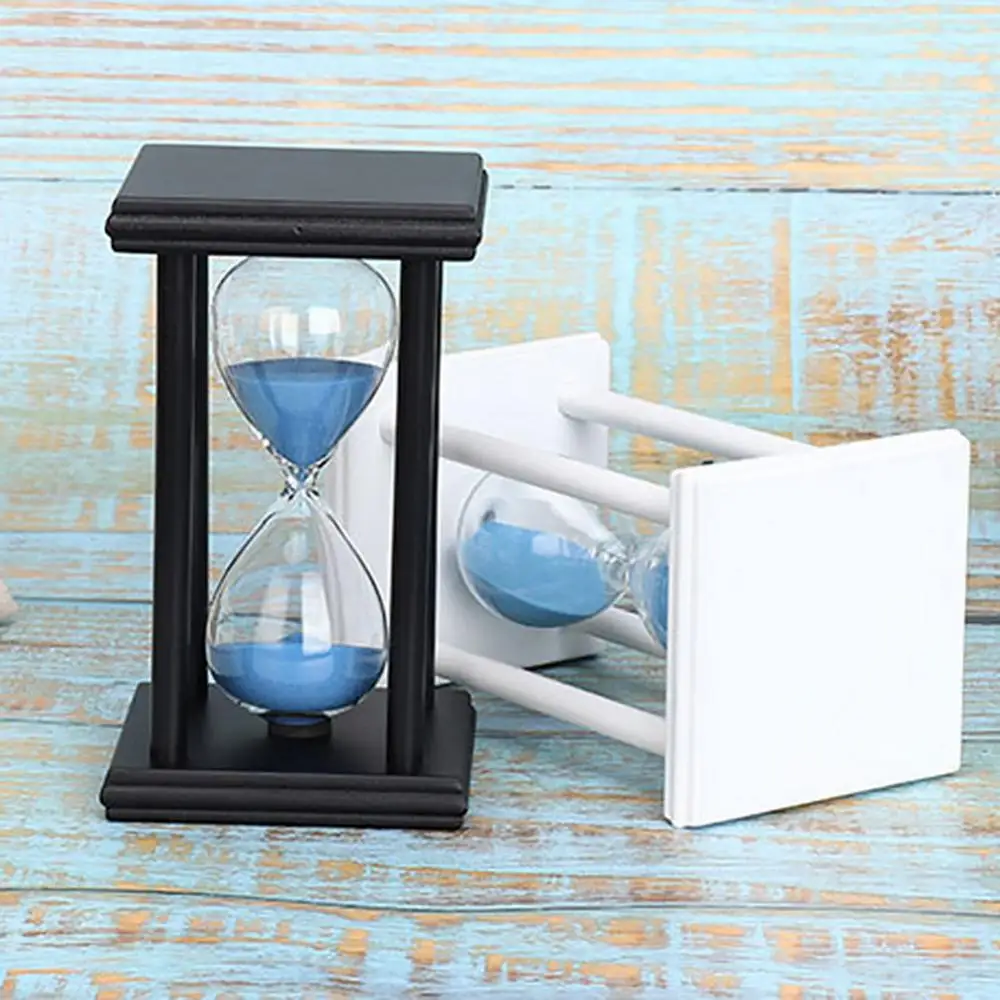 45/60min Clocks Hourglasses Timer Sand Clock Wooden Sandglass Xmas Gift Desktop Ornaments Shower Timer Kitchen School Home Decor 4