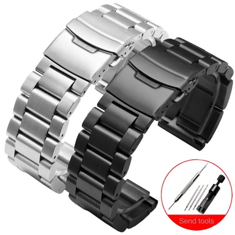 

Universal Large Precision Steel Band Watch Band 22/24/26mm Thickened Stainless Steel Watch Band