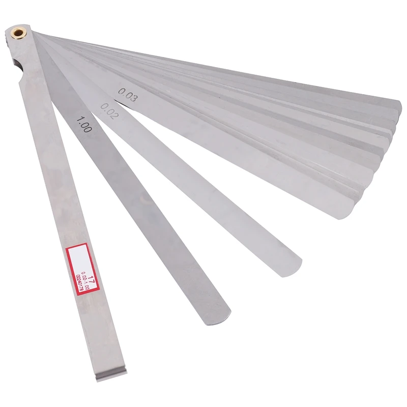 다기능 200mm 길이 17잎 0.02mm-1.0mm 간격 두께 측정용 필러 게이지