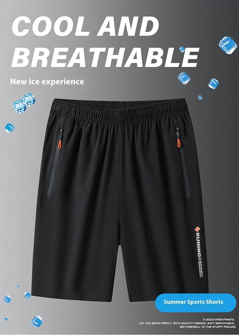 Mens Quick-Dry Sports Shorts - Breathable Loose Mid-Length Running  Hiking Pants