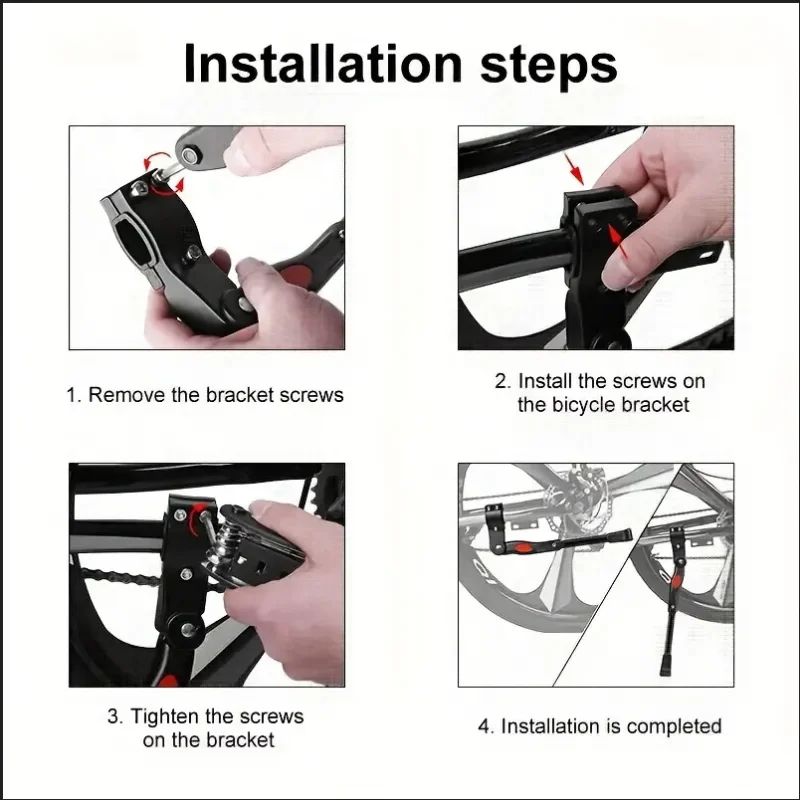 Adjustable Aluminum Alloy Bicycle Kickstand