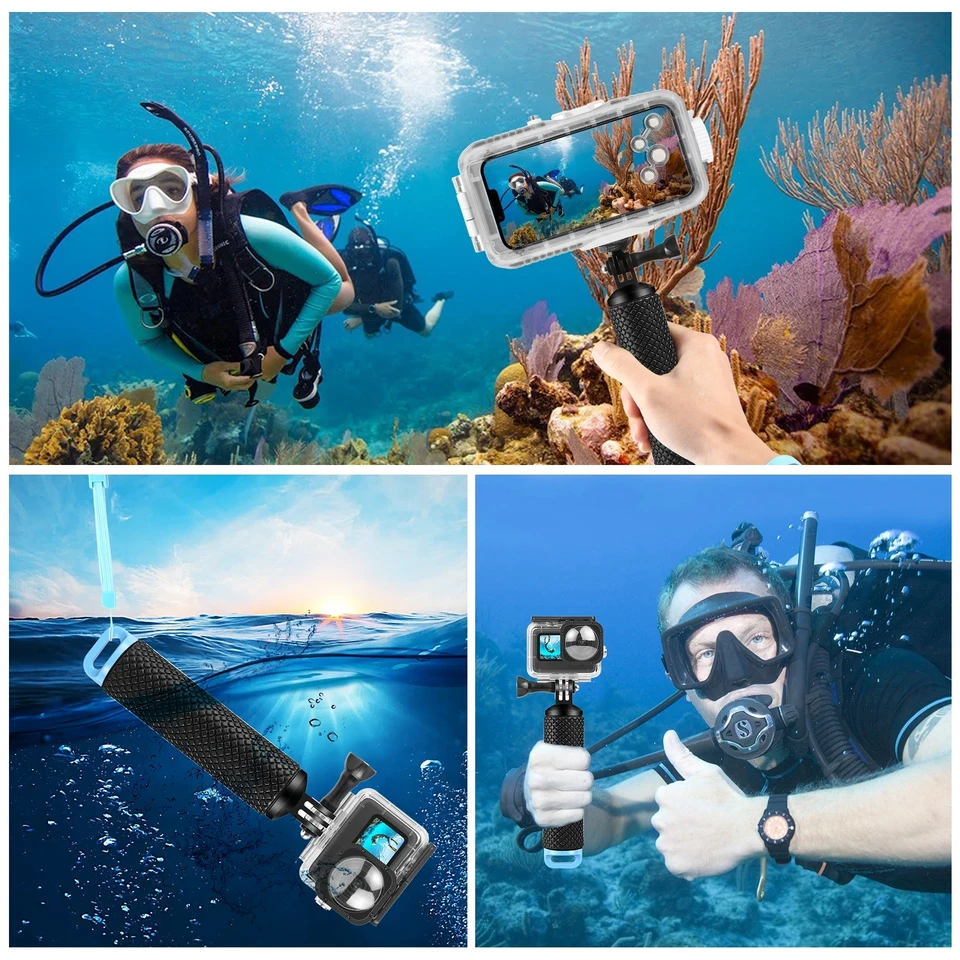 Action Pro Floating Hand Grip For GoPro Hero | Waterproof Monopod Handle For Action Cameras | Underwater Diving Stick Accessory | Buy Now With Express International Delivery - View #2