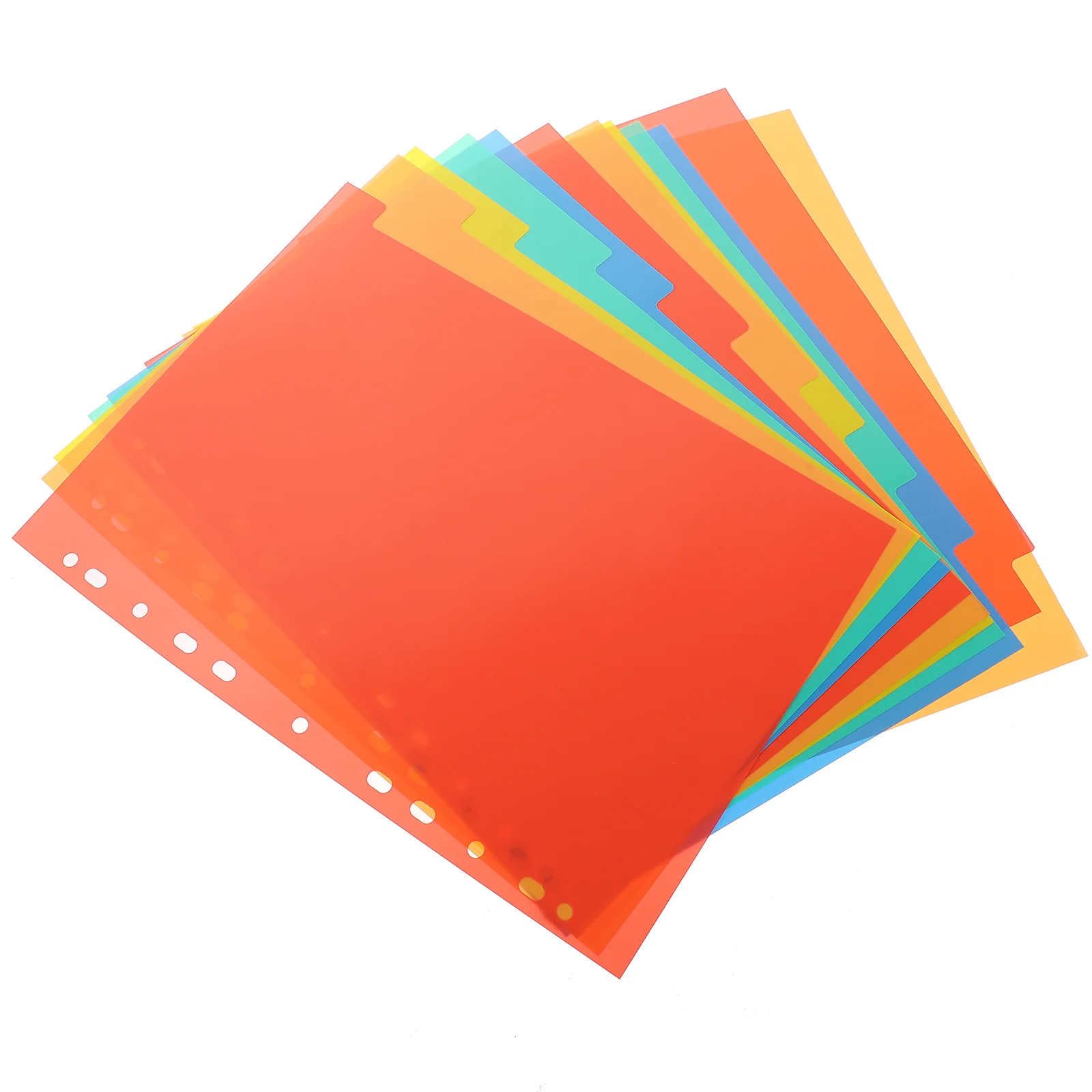 

Color Folders Binder Tabs Page A4 Folder Divider Notebook Plastic File Insertable Cards Markers Binders Folders Tab